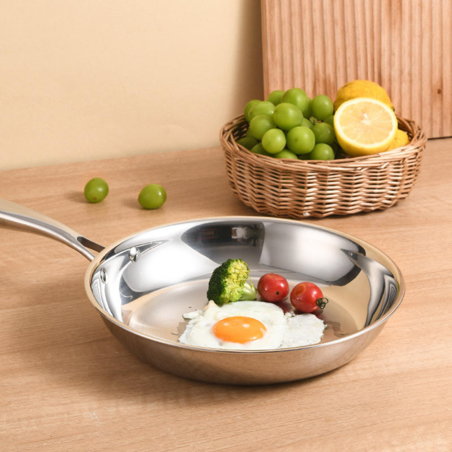 Poêle en Inox 18/10 Saine & Durable